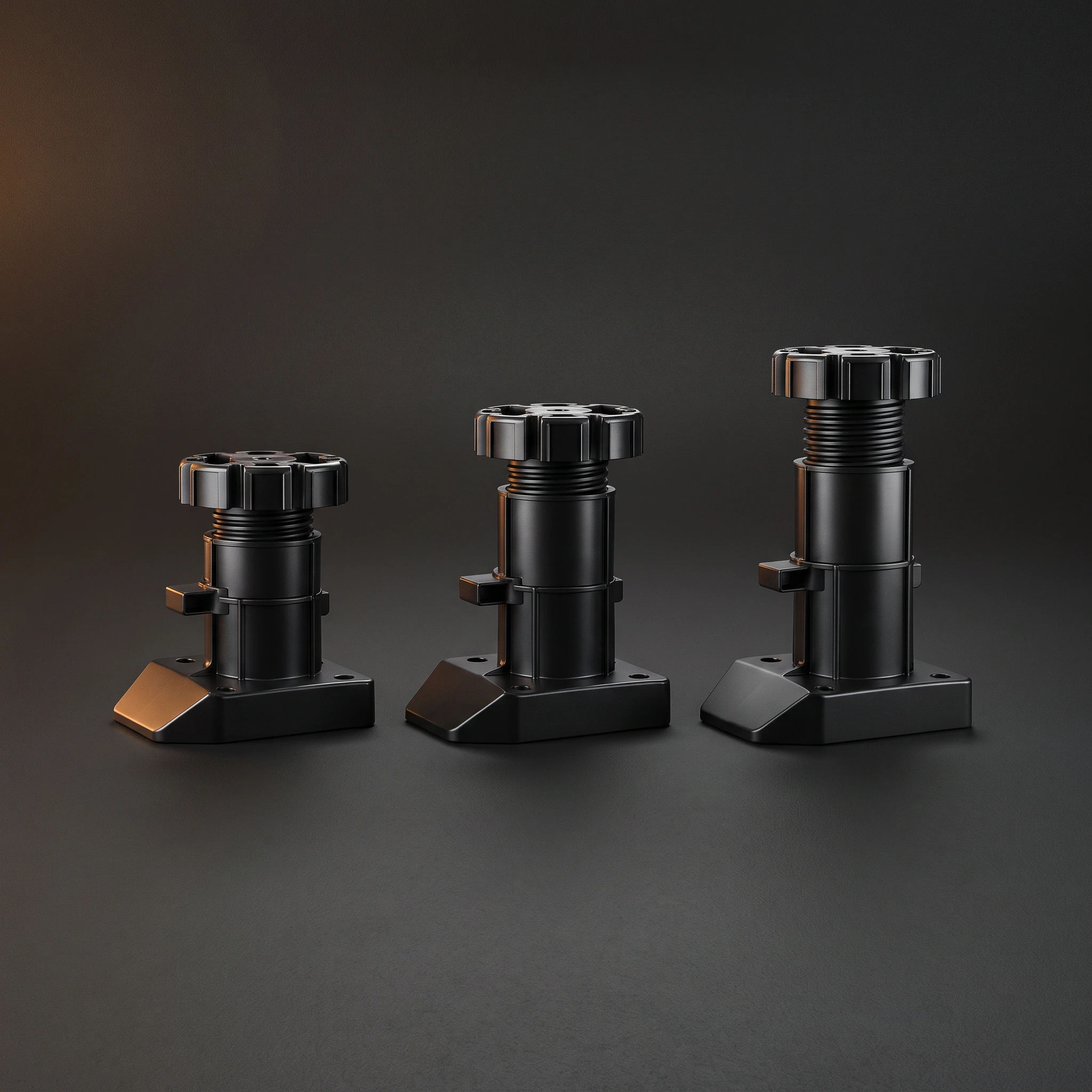 רגל מתכווננת 120-140mm שחורה
